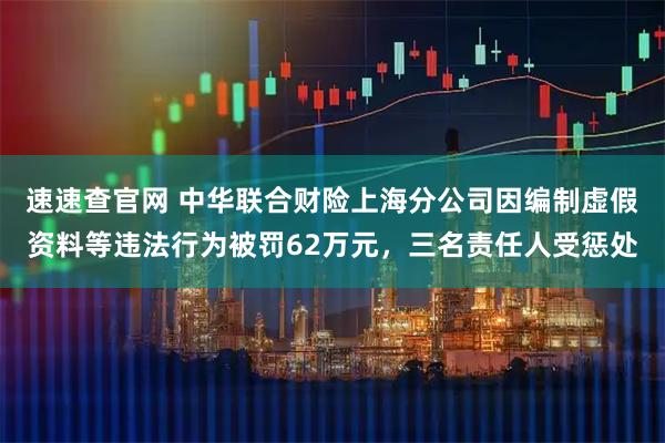 速速查官网 中华联合财险上海分公司因编制虚假资料等违法行为被罚62万元，三名责任人受惩处
