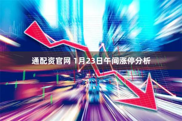 通配资官网 1月23日午间涨停分析